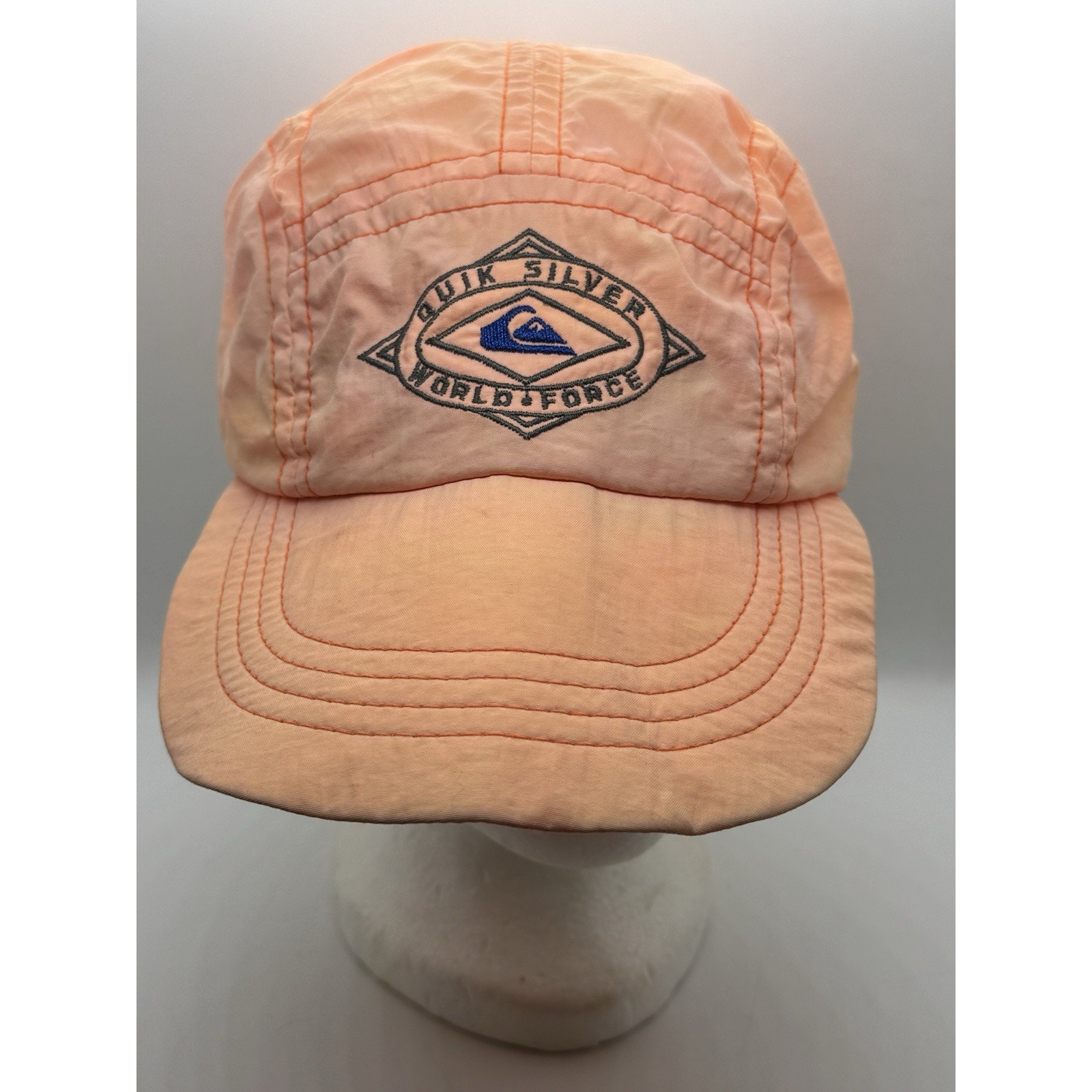 Rare Vtg 80s Quicksilver World Force Cap Surfer Beach Volleyball Baseball Hat
